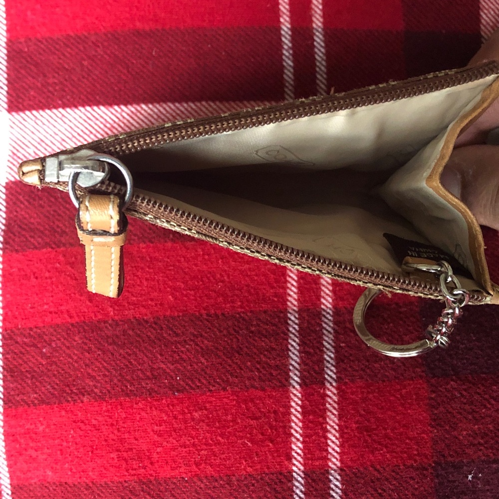 Coach Brown and Tan Signature Card Holder and Keychain - Picture 4 of 6